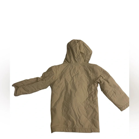 Old Navy Kid’s Military Tan Winter Hooded Fleece Lined Coat Size 3T - Picture 3 of 5